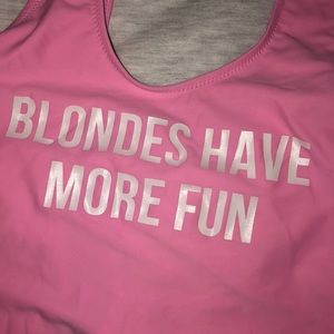 “Blondes have more fun” one piece
